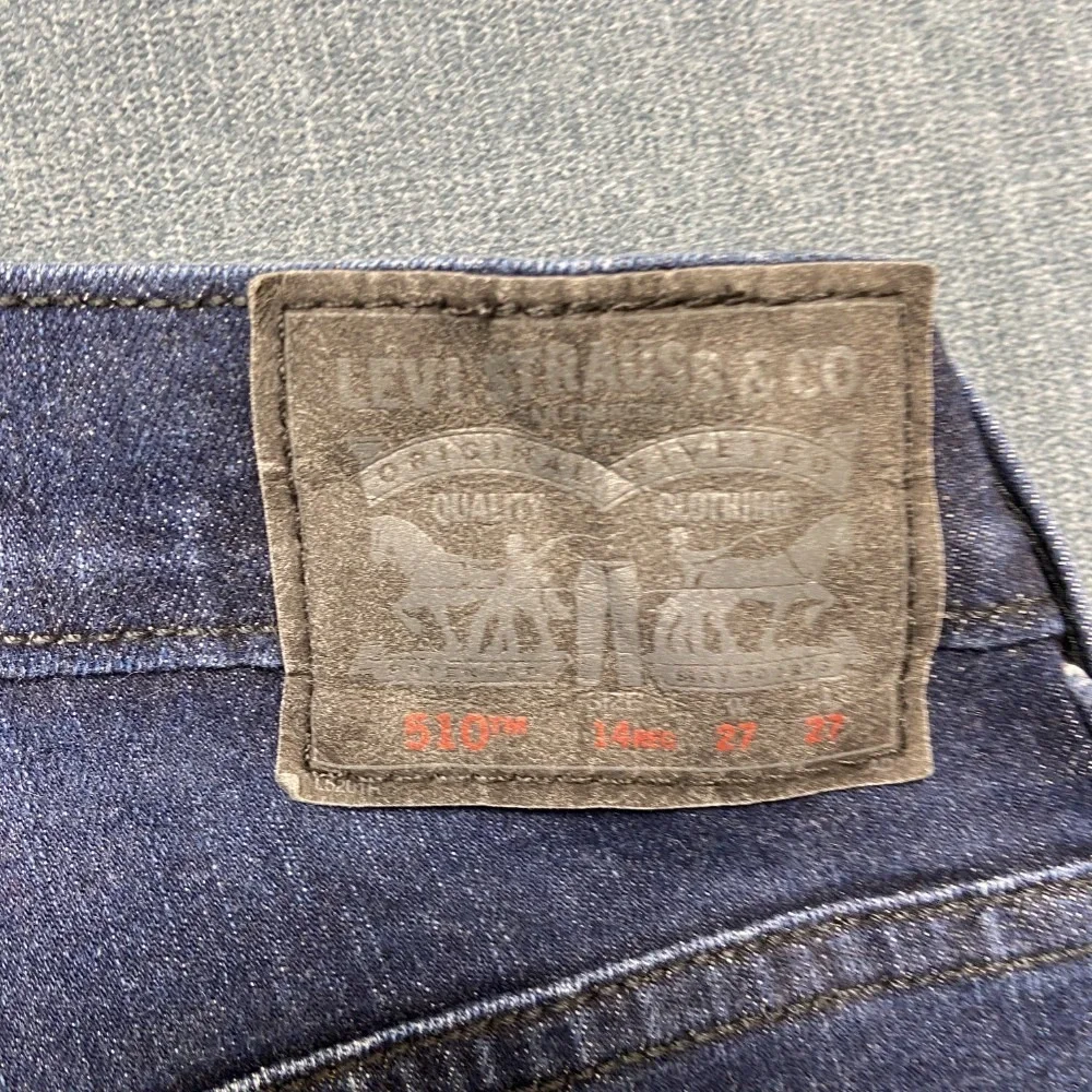 Vintage Levi's 510 Super Skinny Jeans Boys 14 27x27 Blue Denim Cotton Stretch
